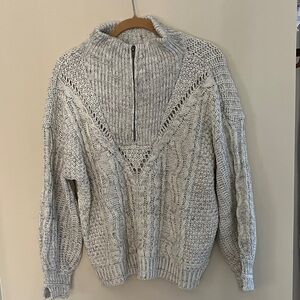 Heartloom Gray Cable Knit Sweater